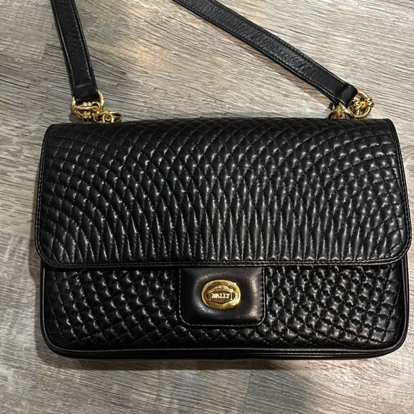 Vintage 1980’s Bally double flap black leather 3 way bag - Picture 2 of 16